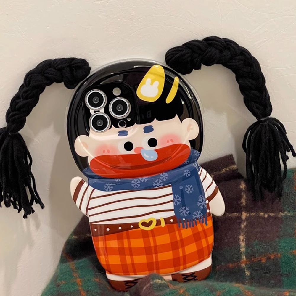 Ốp Điện Thoại TPU Dẻo Họa Tiết Cô Gái Đuôi Ngựa Độc Đáo Chống Sốc Cho iPhone 14 13 12 11 Pro Max XR XS Max