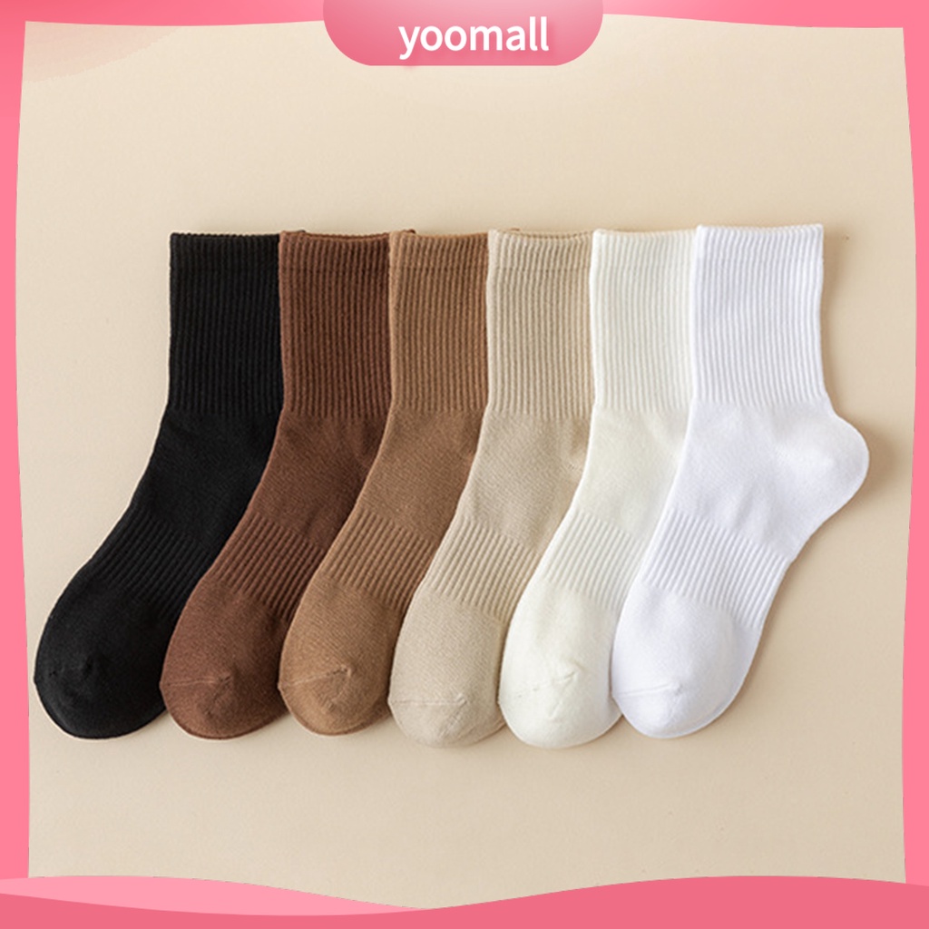 1 Đôi Vớ Dệt Kim Co Giãn Màu Sắc Thời Trang Thu Đông Dành Cho Nam Nữ