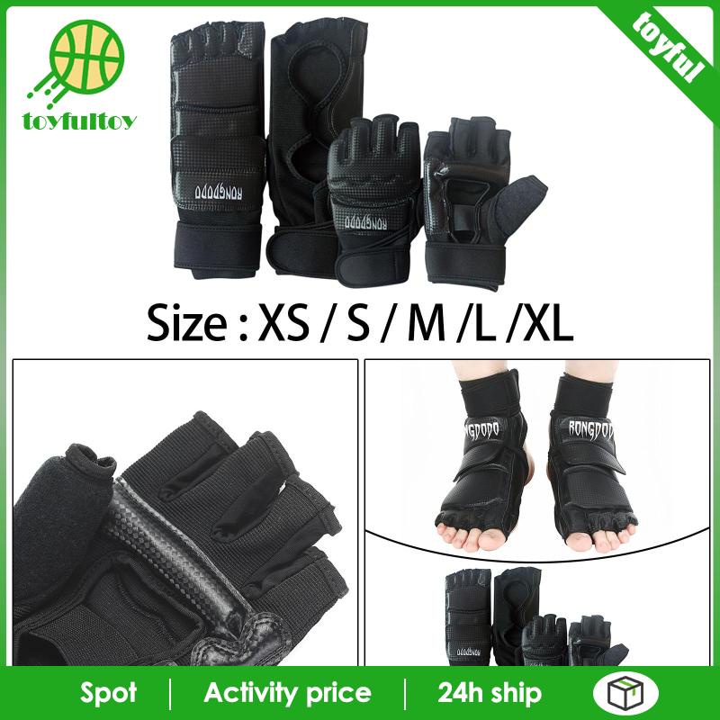 Găng Tay Da PU Hở Ngón Tập Đấm Bốc Karate