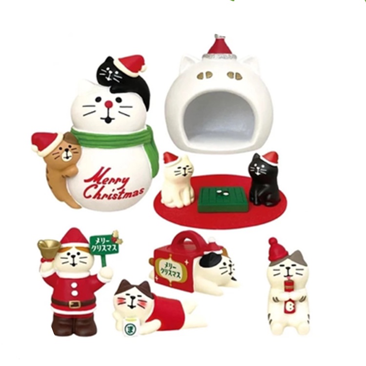 Mô Hình Mèo Bằng Nhựa Resin Phong Cách Nhật Bản Thời Trang Độc Đáo Trang Trí Nhà Cửa