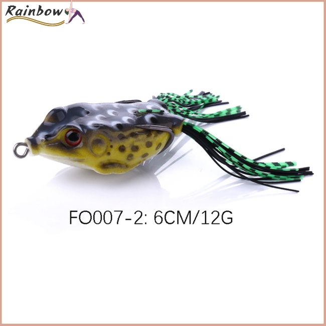 Set 5 Mồi Giả Nhử Cá Hình Ếch 3D Bằng Nhựa Mềm 6cm / 12g