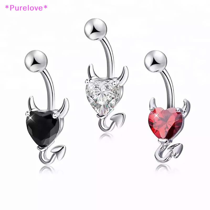 1 Khuyên Rốn Hình Trái Tim Lấp Lánh Thời Trang Mới