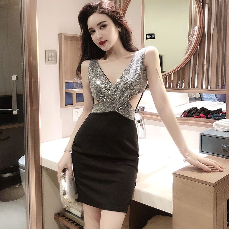 Đầm Ngắn Ôm Eo Che Phủ Bụng Thời Trang Tiệc Tùng Dành Cho Nữ