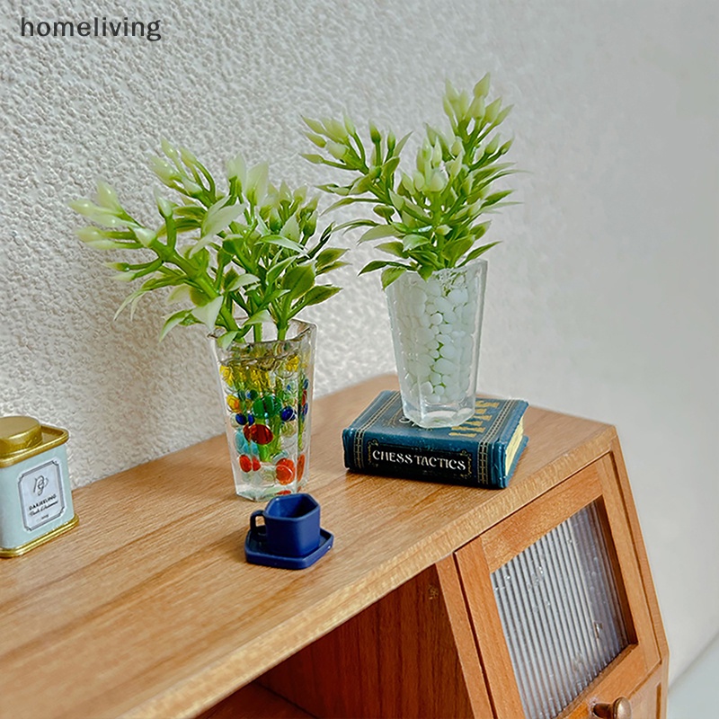 Bình Hoa Thủy Tinh Mini Tỉ Lệ 1: 12 Dùng Trang Trí Nhà Búp Bê