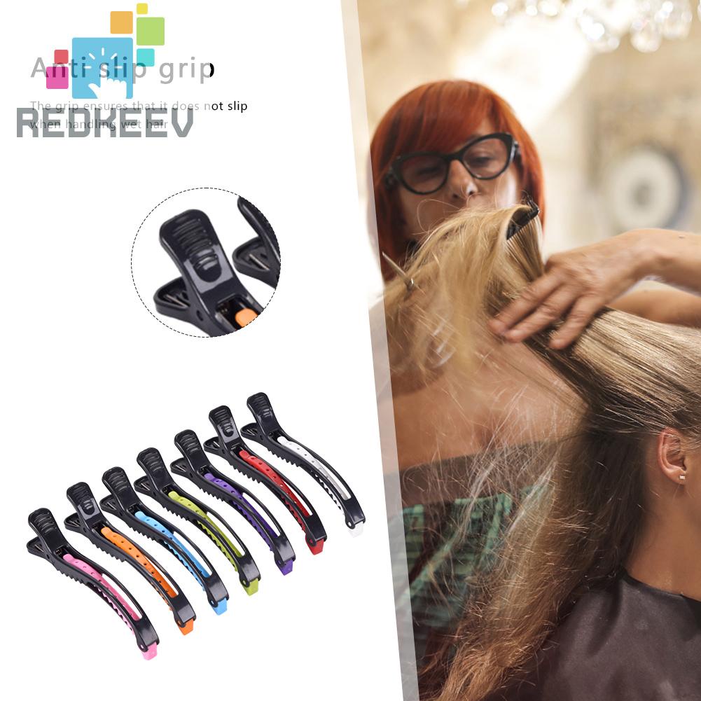 Set 6 Kẹp Nhựa Cố Định Tóc Hai Cổng Thiết Kế Nhỏ Gọn