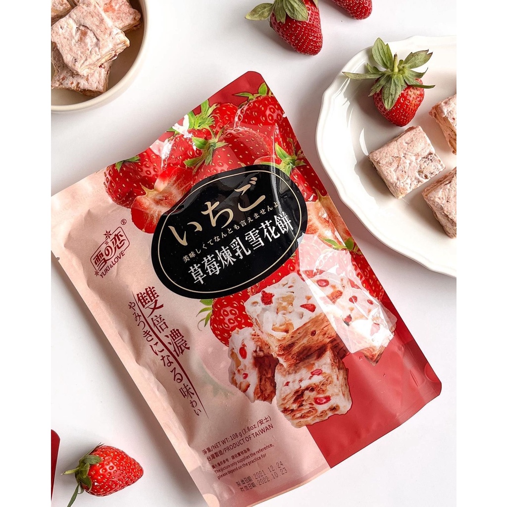 Bánh nougat bông tuyết Yuki &Love 108g  leetrinh15