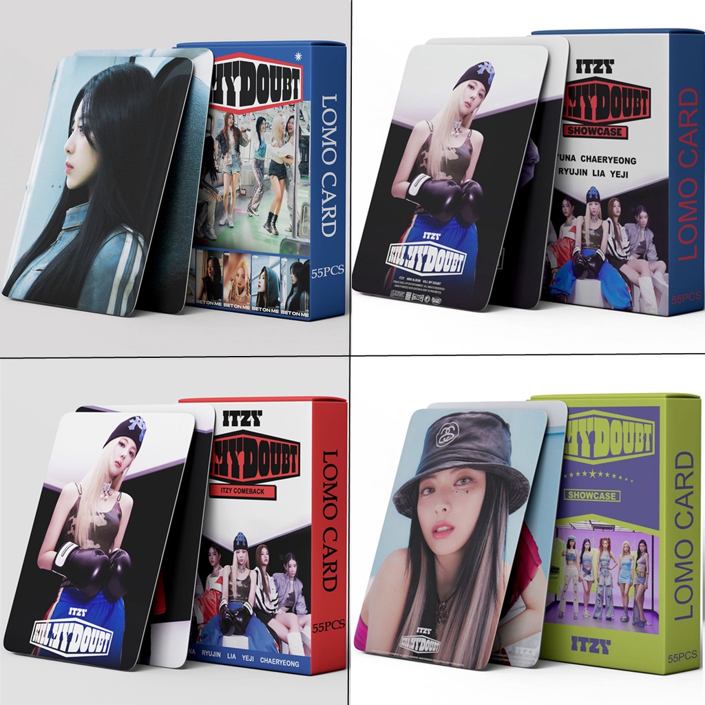 55pcs/box ITZY KILL MY DOUBT Album Photocard Lia Ryujin Yeji Chaeryeong Yuna Lomo Cards BET ON ME Kpop Postcards LETAOTAO2023