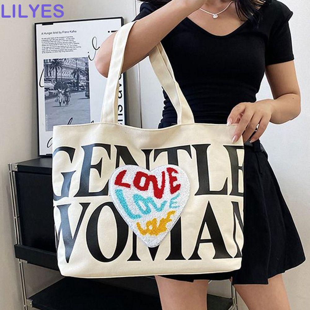 Túi Xách Canvas Cỡ Lớn In Họa Tiết Thời Trang Cho Nữ