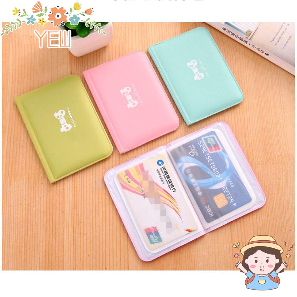 Vỏ Đựng Thẻ Bằng PVC Đính Nơ Xinh Xắn Tiện Dụng