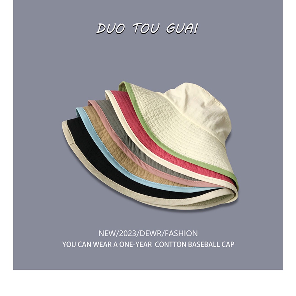 Nón Tai Bèo Vành Rộng Nhanh Khô Nhiều Màu Sắc Thời Trang Mùa Hè Phong Cách Nhật Bản Dành Cho Nữ