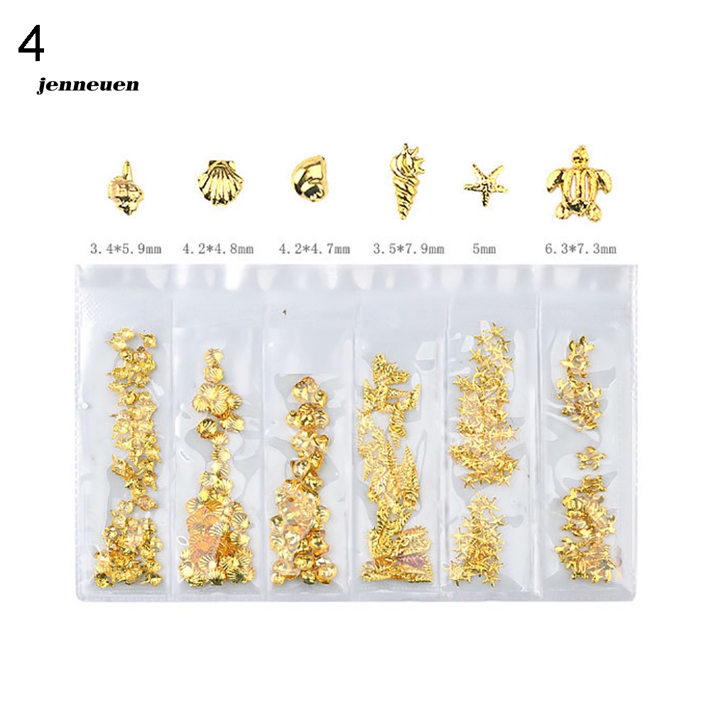 Đinh Tán Kim Loại Hình Học Rỗng Hỗn Hợp Trang Trí Móng Tay DIY