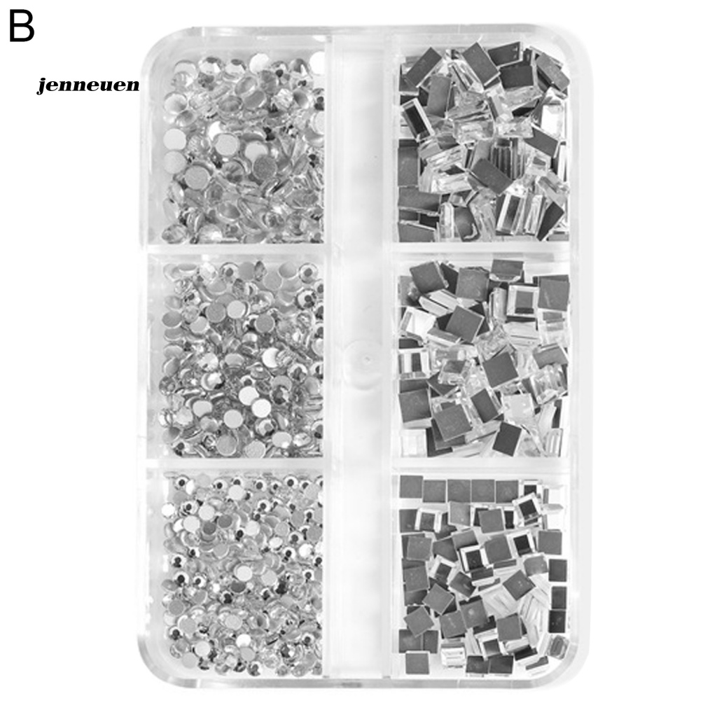 1 Hộp Hạt Pha Lê Nhiều Màu Trang Trí Móng Tay