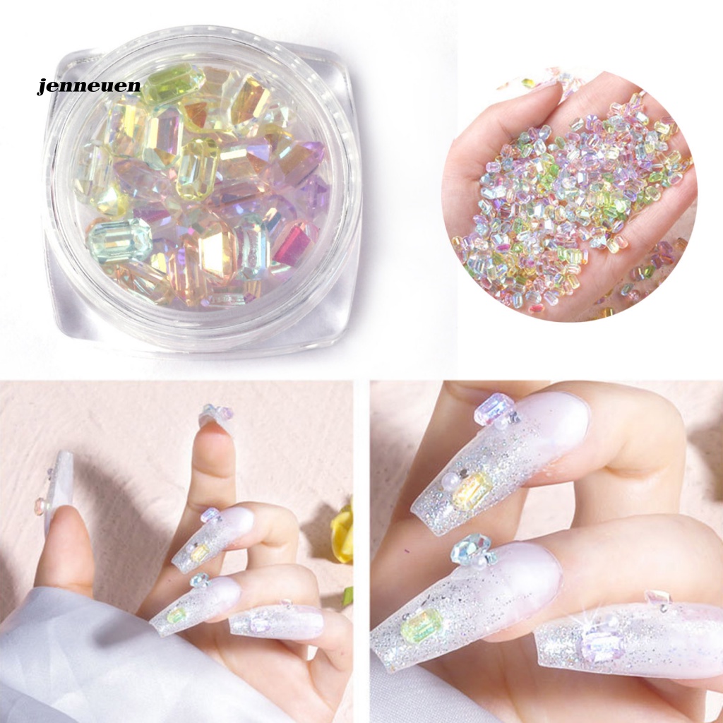 Set 30 Phụ Kiện Trang Trí Móng Tay Nghệ Thuật 3D Nhiều Màu Sắc Lấp Lánh