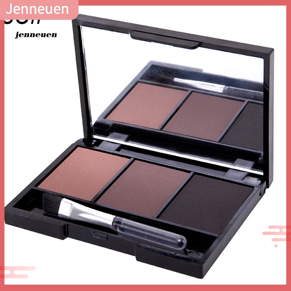 Bảng Phấn Lông Mày 3 Màu Kèm Cọ Và Gương Trang Điểm Lâu Trôi Chống Mồ Hôi