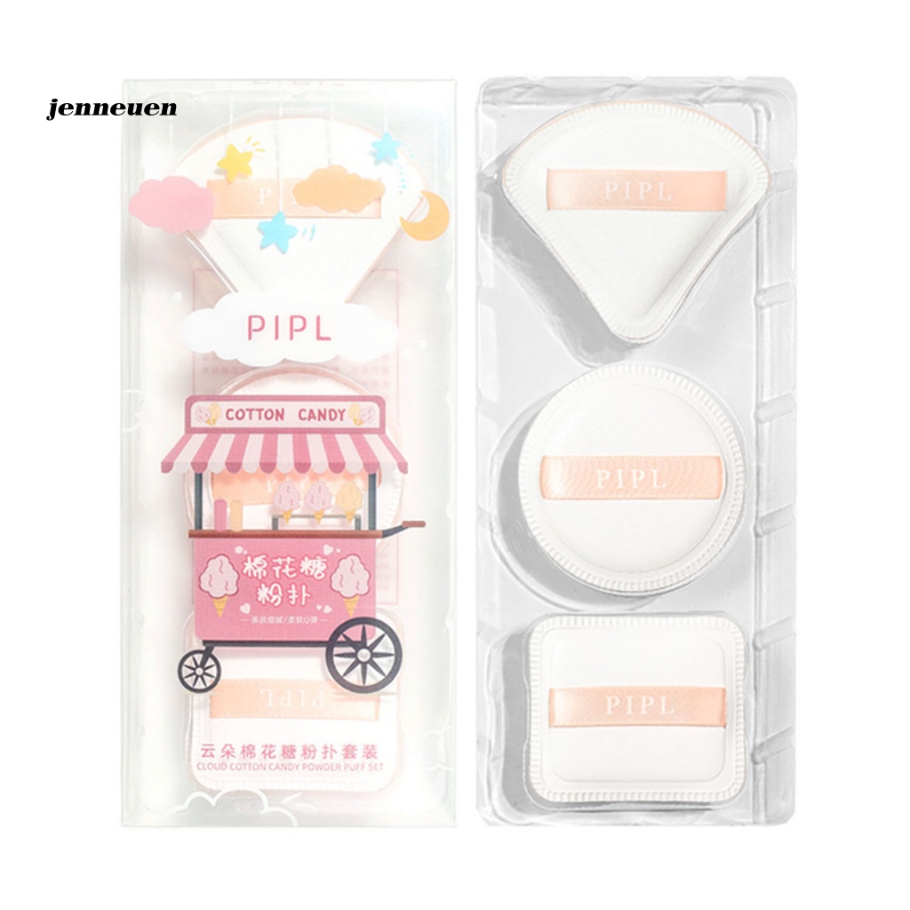 Set 3 Bông Mút Trang Điểm Mềm Mại Tiện Dụng