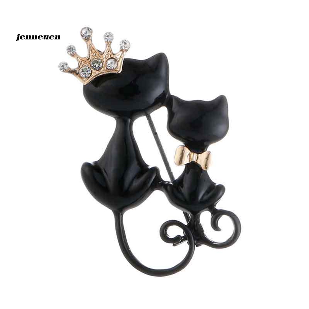 Trâm Cài Áo Hình Mèo Bằng Đá Thời Trang