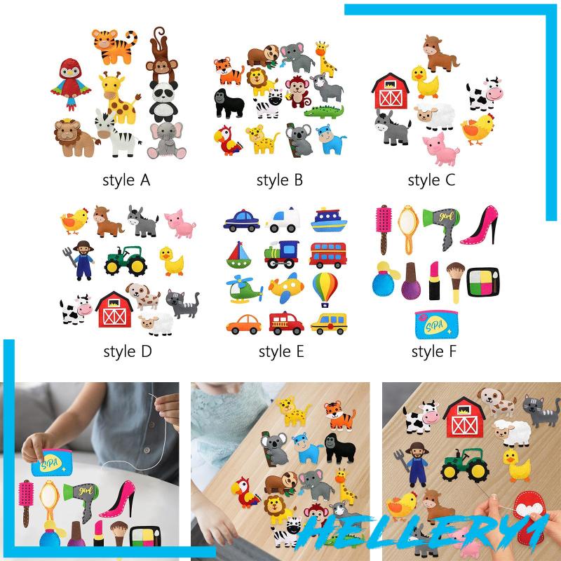 Bộ Dụng Cụ May Vá Thủ Công Bằng Vải Nỉ Hình Động Vật DIY Dành Cho Trẻ Em