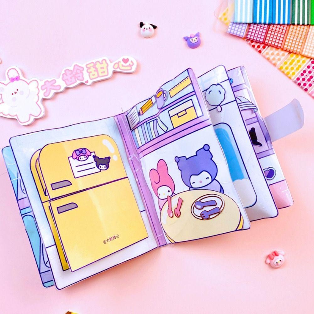 Bộ Đồ Chơi Sách Dán Hình Cậu Bé Bút Chì Shin-chan My Melody Vui Nhộn DIY Cho Trẻ Em