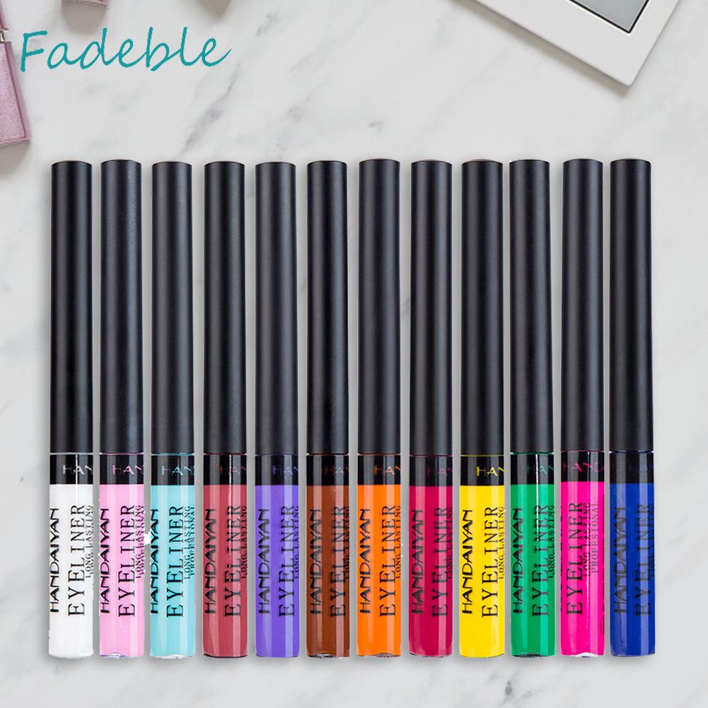 Set 12 Bút Kẻ Mắt Nhanh Khô Chống Thấm Nước Không Nhòe