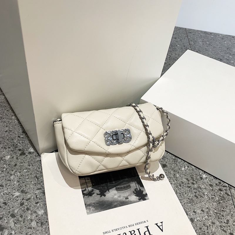 Túi Đeo Chéo Dây Xích Hình Thoi Đơn Giản Thời Trang Mùa Hè Phong Cách Hàn Quốc Cho Nữ