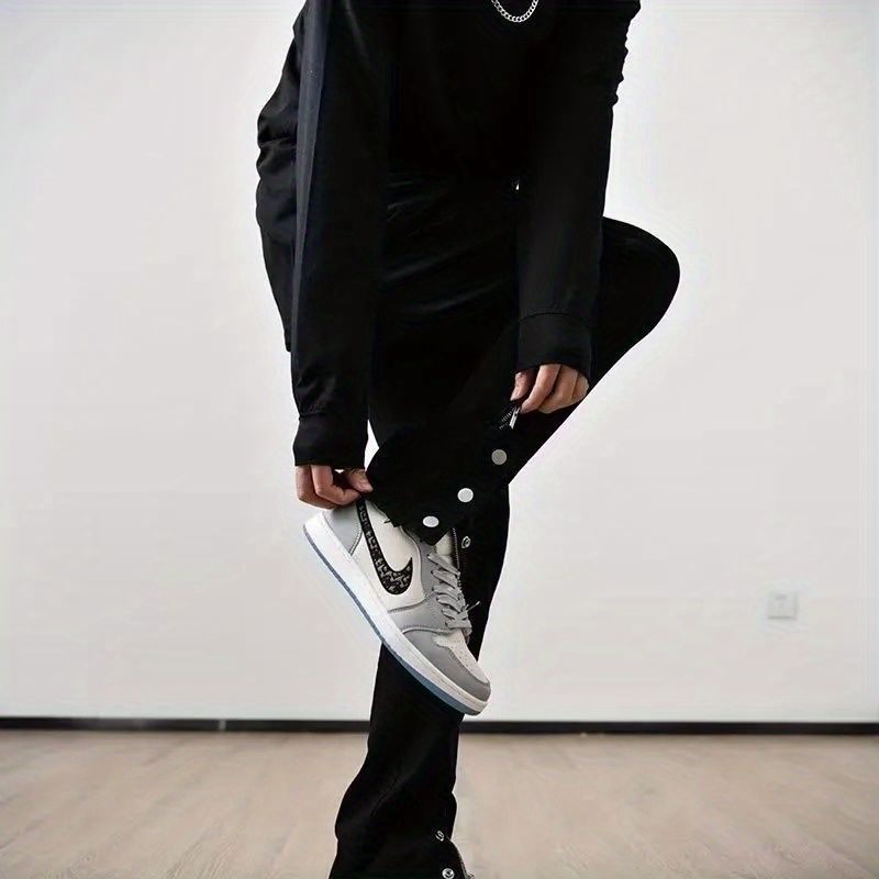Quần Jean Nam Màu Đen Phong Cách Đường Phố Hip Hop Cá Tính