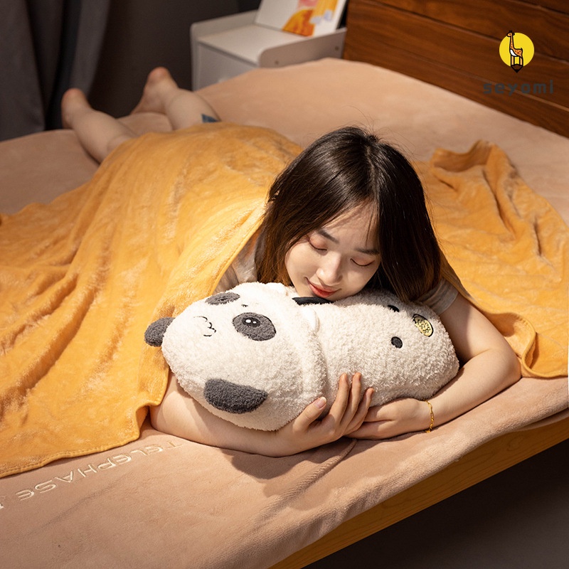 Chăn Gối Ngủ Hình Gấu Trúc 2 Trong 1 Nhồi Bông Dễ Thương Cho Bé