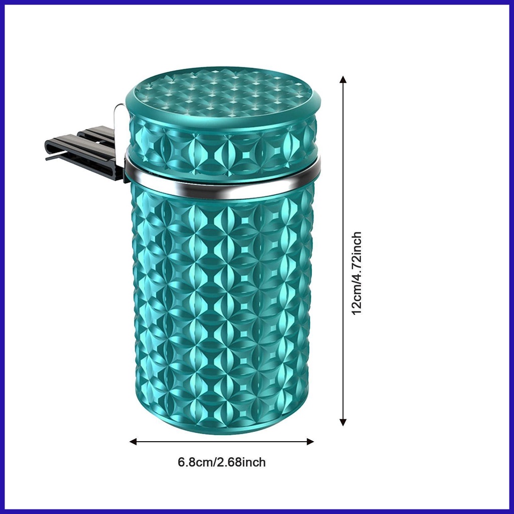 Khay Gạt Tàn Thuốc Mini Đa Năng Có Đèn LED Và Nắp Đậy Cho Xe Hơi / Văn Phòng / Nhà Hàng