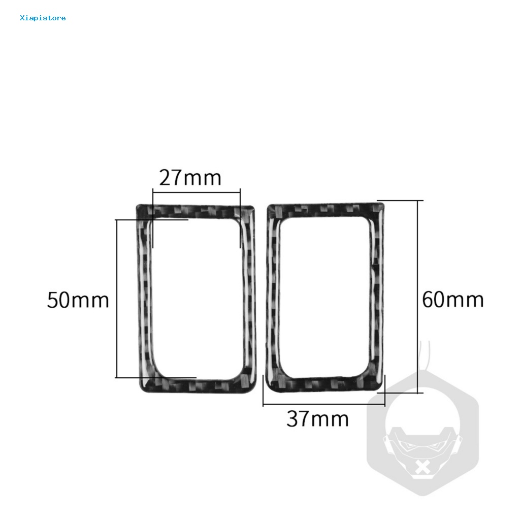 Bộ 2 Viền Bọc Nút Khóa Cửa Xe Hơi Bằng Sợi Carbon Cho Nissan GTR R35 2008-2020