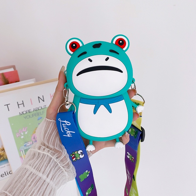 Túi Đeo Chéo Hình Chú Ếch Hoạt Hình Đáng Yêu Cho Bé