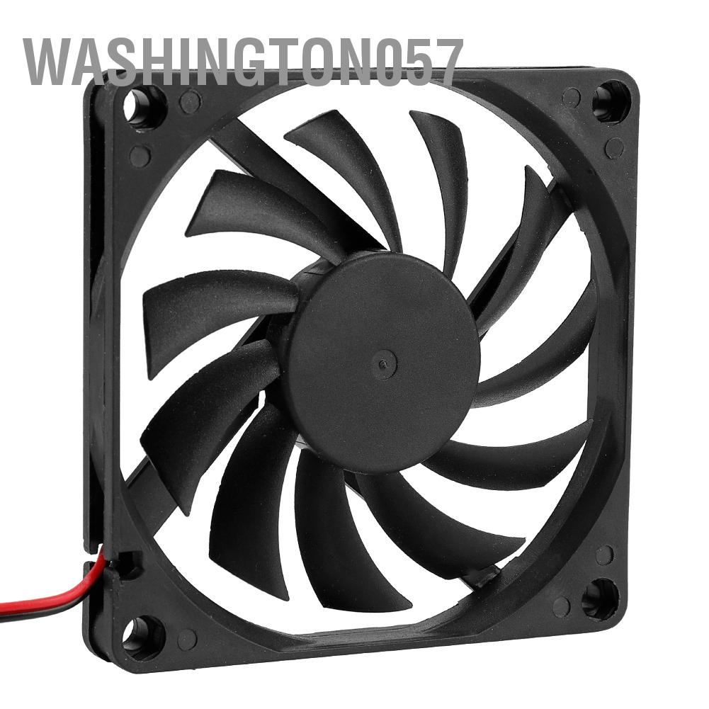 Washington057 2 Chiếc 8Cm 12V CPU Làm Mát Quạt Tản Nhiệt Im Lặng Tắt Tiếng Cho Máy Tính máy Màu Đen