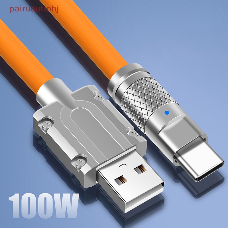 Dây Cáp Sạc USB Type C 120W Bằng Silicon Siêu Nhanh Cho Xiaomi Huawei Samsung
