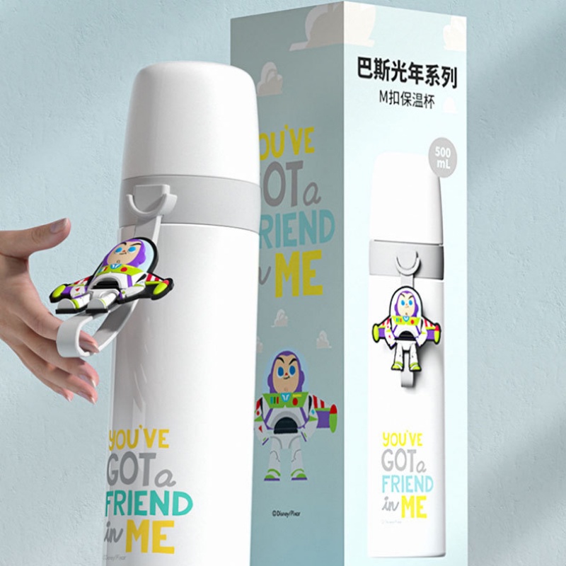 Bình Nước Giữ Nhiệt 500ml Bằng Thép Không Gỉ 304 In Họa Tiết Dâu Tây Dễ Thương