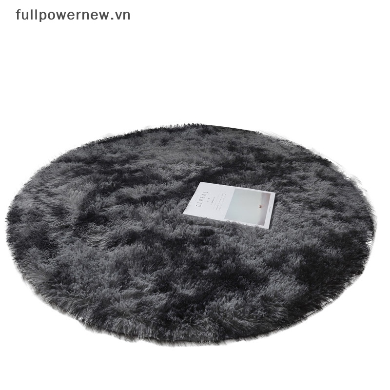 Thảm Lông Cừu Nhân Tạo Hình Tròn Mềm Mại Giặt Được