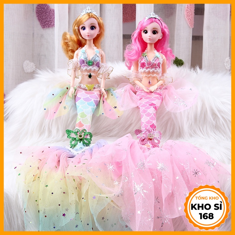 Nàng tiên cá búp bê barbie xinh đẹp kèm phụ kiện váy cao cấp quà tặng sinh nhật cho bé gái E901