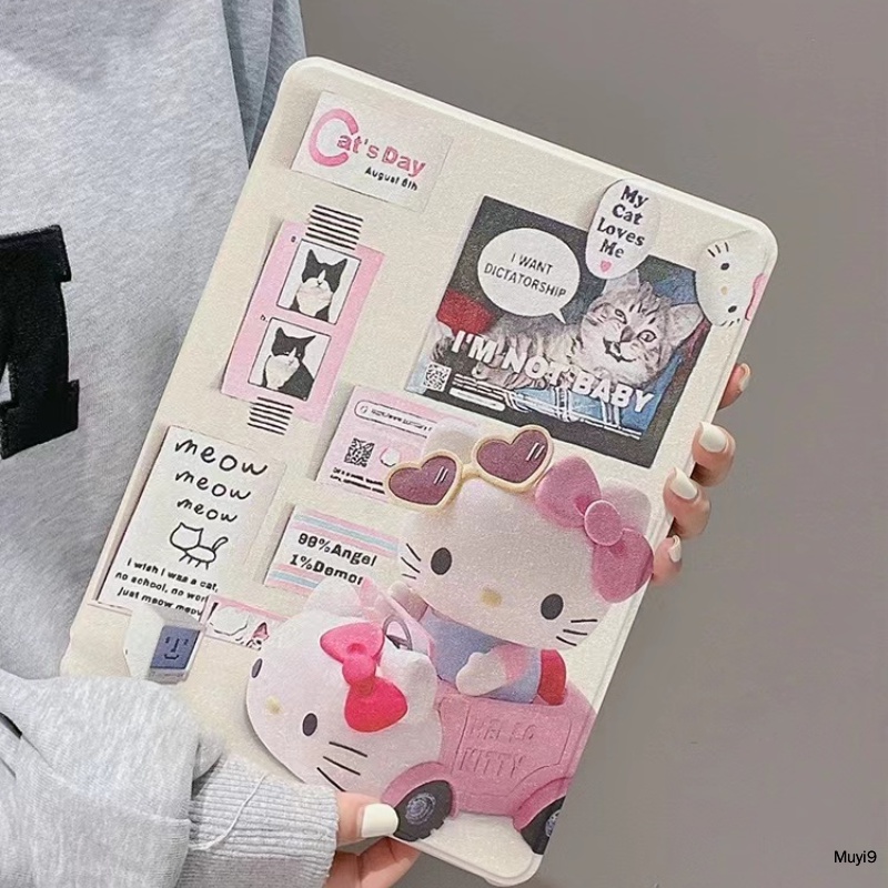 Ốp Máy Tính Bảng Họa Tiết Hello Kitty Cho Ipad 10.2 10Th Mini 6 9.7 Air 4 / 5 Pro 11 / 12.9 Ipad Gen 9
