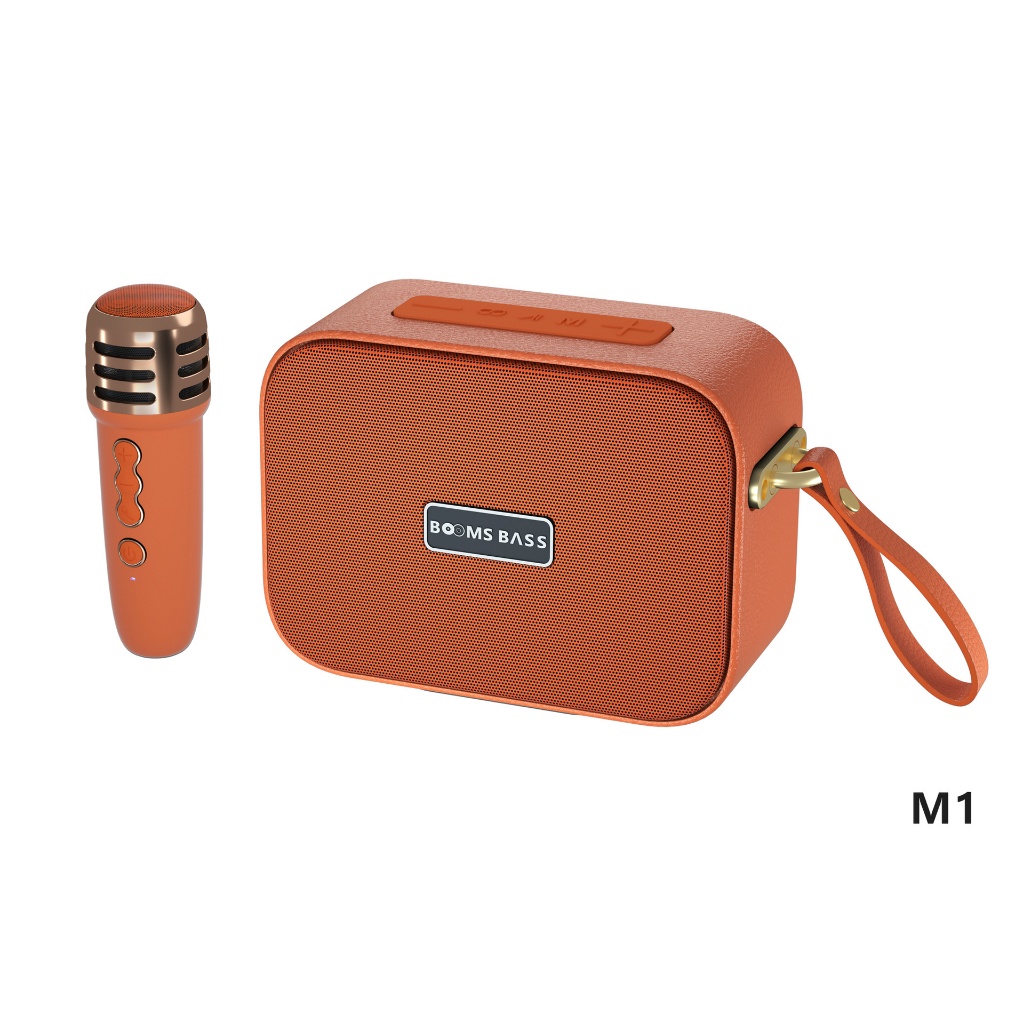 Loa Bluetooth Karaoke Mini Kèm 01 Mic Hát Booms Bass M2101+ Công Suất 5w, Âm Thanh Hay Không Rè Bass Ấm Giá Rẻ