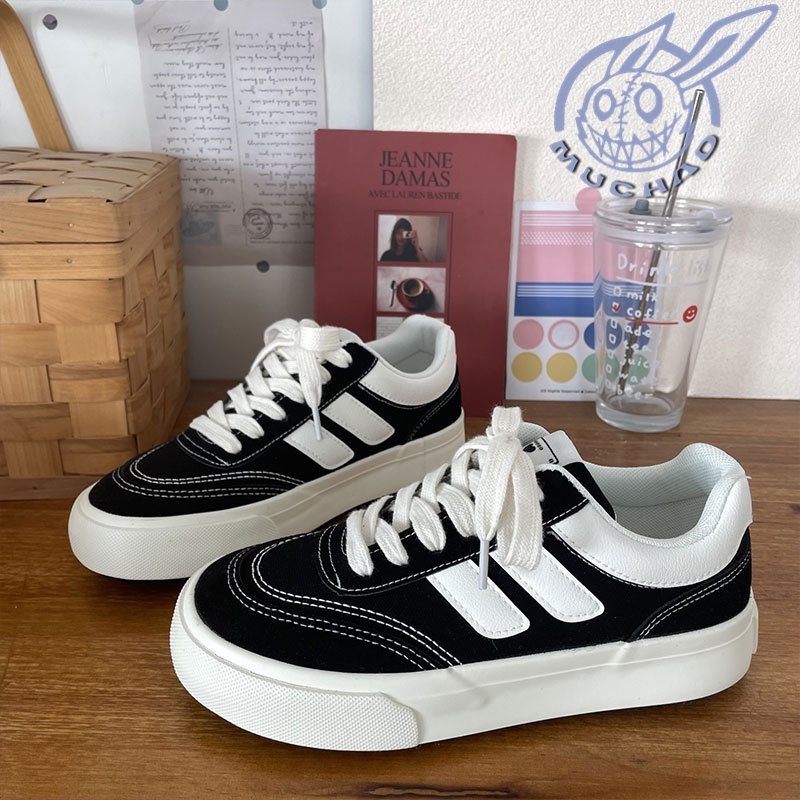 MUCHAO Giày Thể Thao Dệt Kim Phong Cách Hàn Quốc Thời Trang Cho Nữ