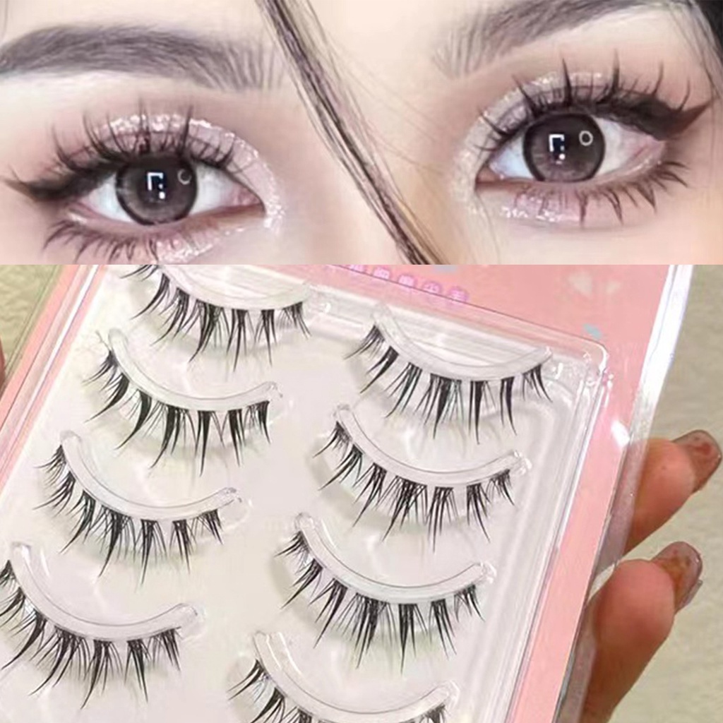 Bộ 5 Cặp Lông Mi Giả Cong Dày Tự Nhiên Phong Cách Nhật Bản SM9E