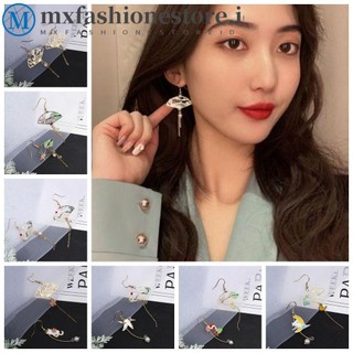 Khuyên tai thời trang kiểu dây treo dài họa tiết cổ điển thanh lịch cho nữ