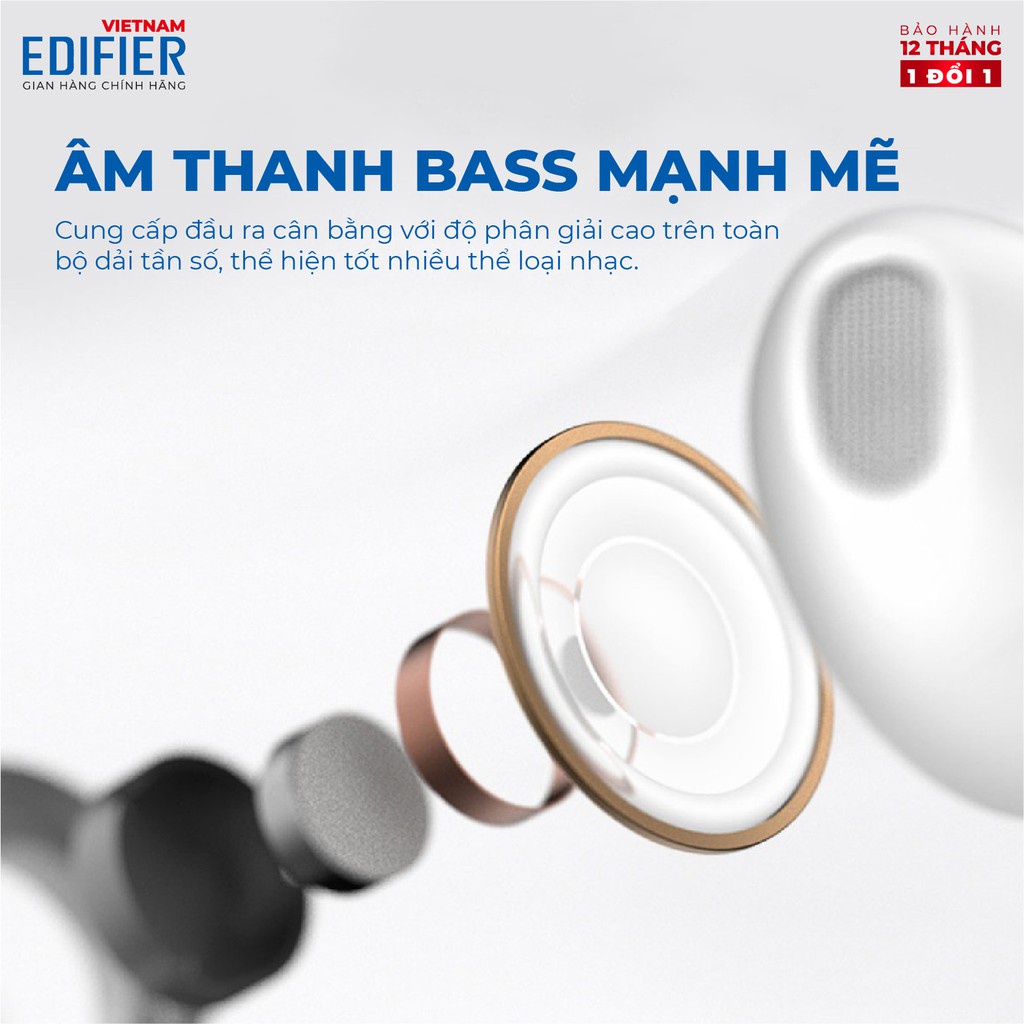 Tai nghe nhét tai có dây EDIFIER P180 PLUS | Chân cắm 3.5mm/ Chân TypeC | Chất liệu TPE | Dài 1.3m |  Bảo hành 12 tháng