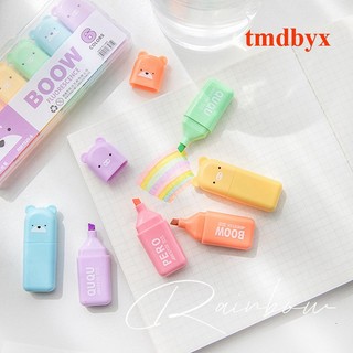 Set 4 / 6 bút dạ quang hình động vật hoạt hình đáng yêu