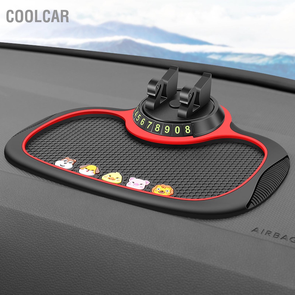 CoolCar Giá Đỡ Điện Thoại Thảm Gắn Đa Năng Không Trượt Cho Chìa Khóa Đồng Tiền Và Kính