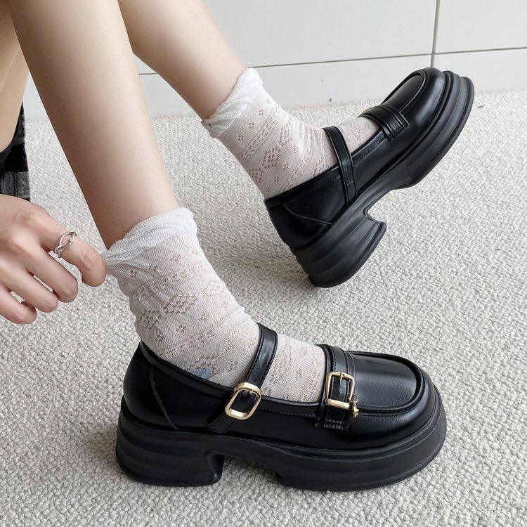 Giày Búp Bê Da PU Mũi Tròn Thời Trang Cho Nữ