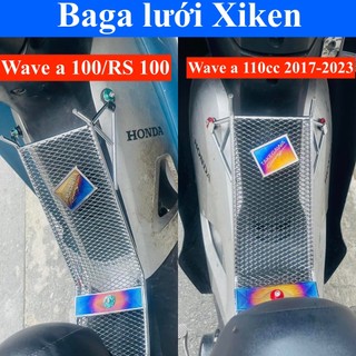 Baga inox xiken wave rs100, wave s100, wave a 110 2017-2023 tặng kèm tem titan . dochoixemayshop