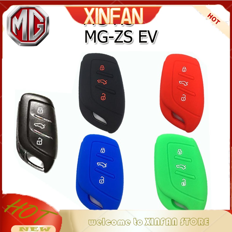 Xinfan MG Vỏ Silicon Bọc Chìa Khóa Điều Khiển Từ Xa MG-HS / MG-ZS EV Màu Đen / Đỏ / Xanh Dương Cho Xe Hơi