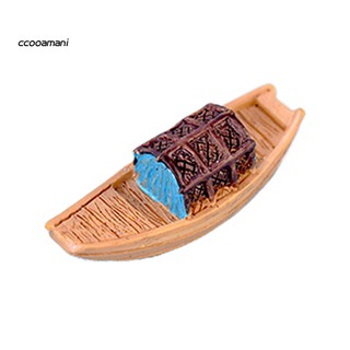 Đồ trang trí Thuyền Câu Cá Mini Bằng Nhựa Resin Trang Trí Sân Vườn