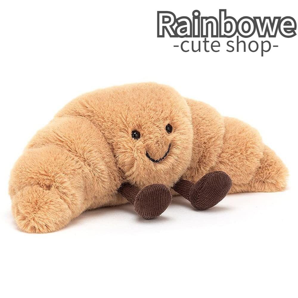 Đồ chơi nhồi bông Hình Bánh Croissant Màu Cầu Vồng