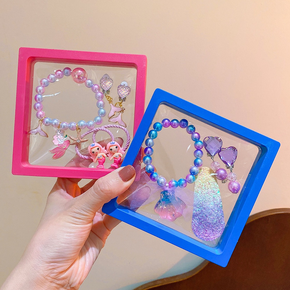 Set Vòng cổ + Vòng Tay + Khuyên Tai Hình Đuôi Cá + Kỳ Lân Dễ Thương Cho Bé - 1 Tuổi