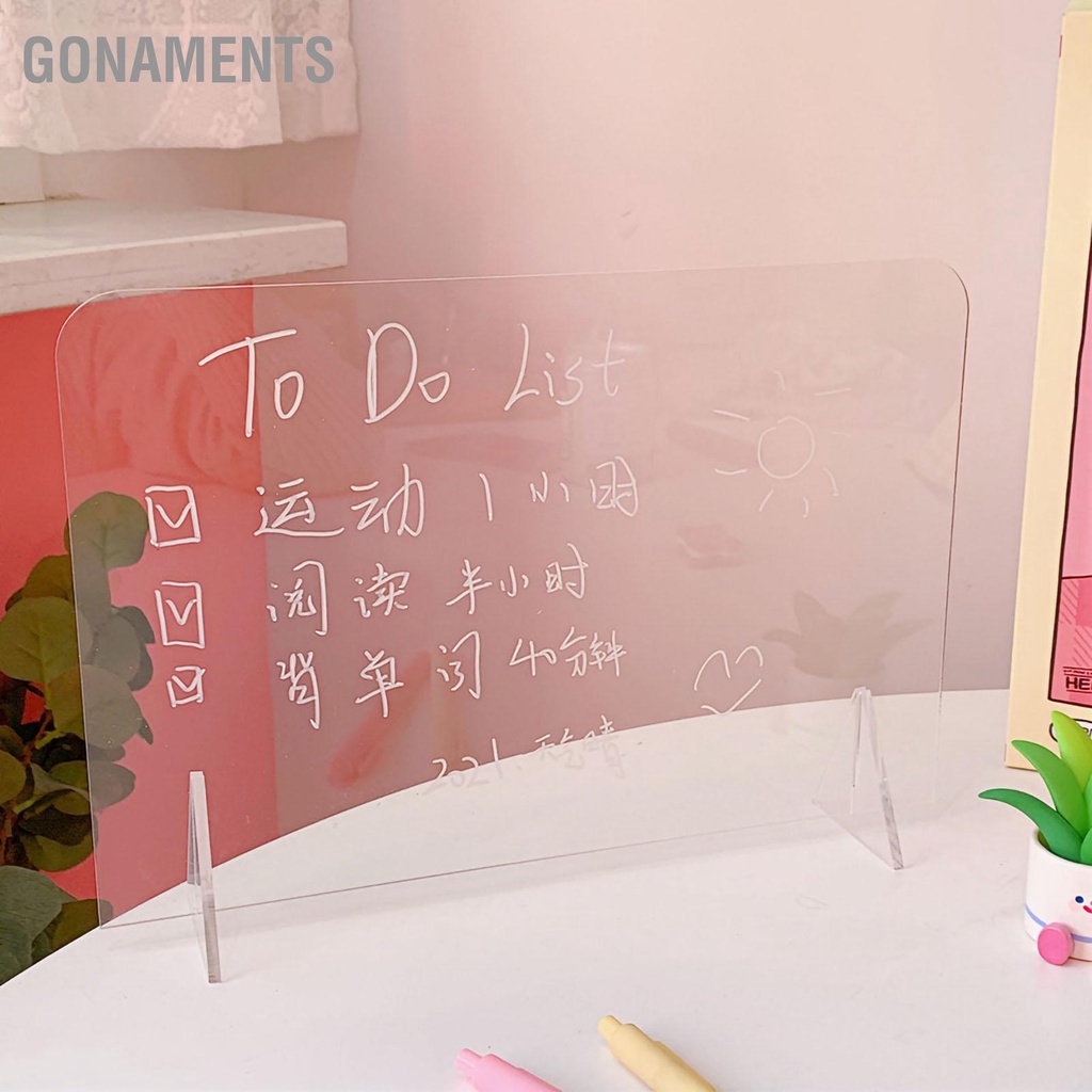 * Bảng ghi chú mini trong suốt tiện lợi khổ lớn 20x30cm Gonaments Q.