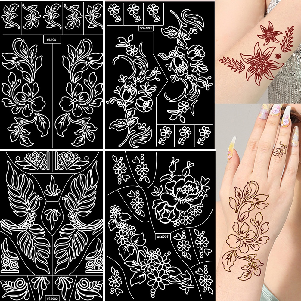Khuôn Vẽ Hình Xăm Henna